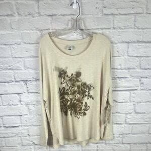 Cabi NWT Forces of Nature Boho Floral Graphic Scoop Neck Oversized Tee Size M